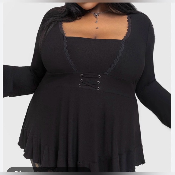 Killstar Tops - KillStar Women’s  Killstar Voidsworn Top Witchy Goth Fairy 4XL B03